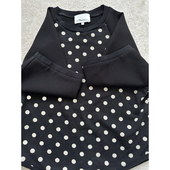 3.1 Phillip Lim Sweater Polka Dot‎ Crop Boxy Short Sleeve Womens S Preppy Retro - Picture 12 of 12